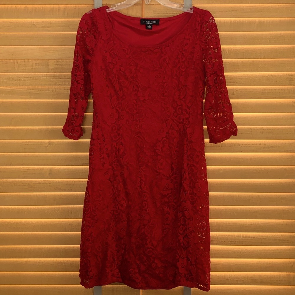 Red Lace Dress NWOT